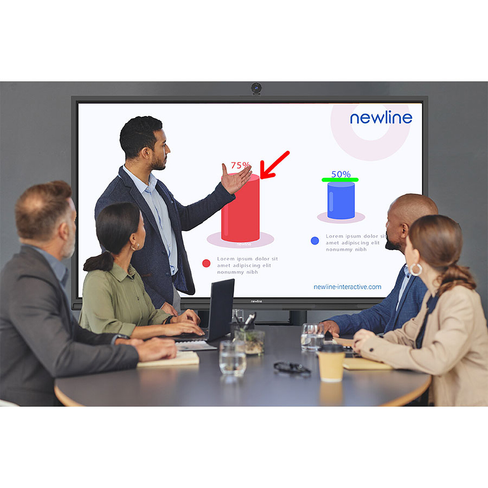 Écran interactif Newline Q+ Pro 75″ 4K — Google EDLA (TT-7523QCA+)