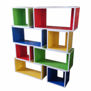 Étagère modulable multicolore