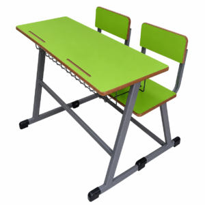 Table scolaire biplace colorée